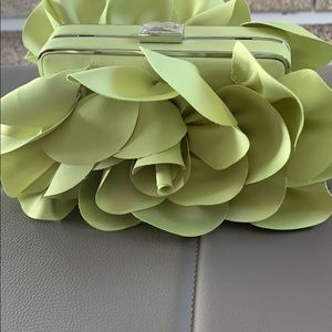Lime green evening bag